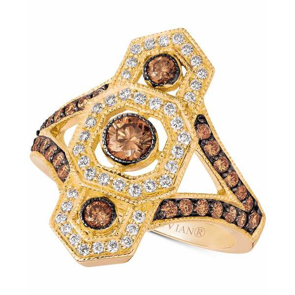 ルヴァン レディース リング アクセサリー Chocolate Deco Diamond Ring (1 ct. t.w.) in 14k Gold Yellow Gold