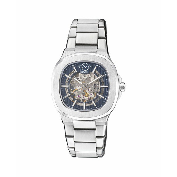 ジェビル メンズ 腕時計 アクセサリー Gv2 Men's Potente 18110 Automatic Bracelet Watch 30 mm Silver