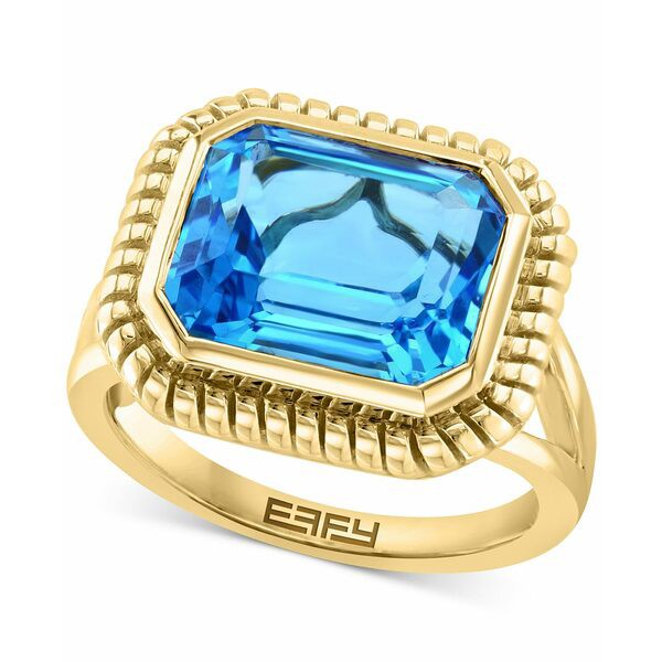 エフィー コレクション レディース リング アクセサリー EFFY® Blue Topaz Solitaire Statement Ring (8-1/3 ct. t.w.) in 14k Gold