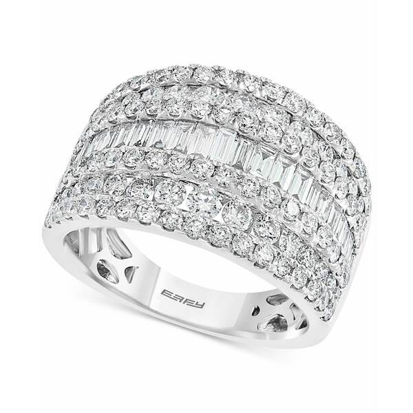 エフィー コレクション レディース リング アクセサリー EFFY® Multirow Diamond Statement Ring (2-1/4 ct. t.w.) in 14k White Gol