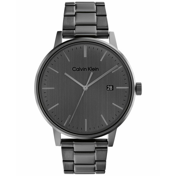 カルバンクライン レディース 腕時計 アクセサリー Gray Stainless Steel Bracelet Watch 43mm Grey