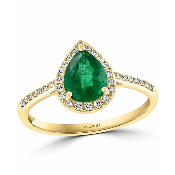 エフィー コレクション レディース リング アクセサリー EFFY® Emerald (7/8 ct. t.w.) & Diamond (1/6 ct. t.w.) Ring in 14k Gold