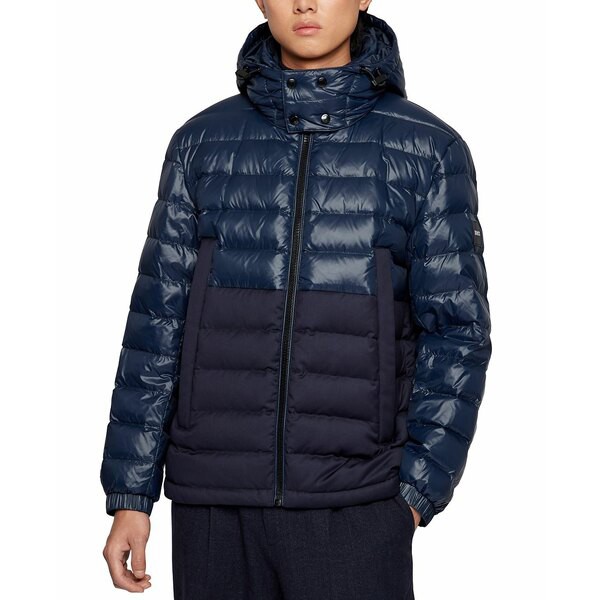 ヒューゴボス メンズ ジャケット＆ブルゾン アウター BOSS Men's Down Jacket Dark Blue