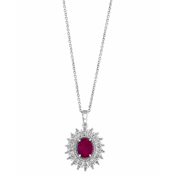 エフィー コレクション レディース ネックレス・チョーカー・ペンダントトップ アクセサリー EFFY® Ruby (1-7/8 ct. t.w.) & Diamond