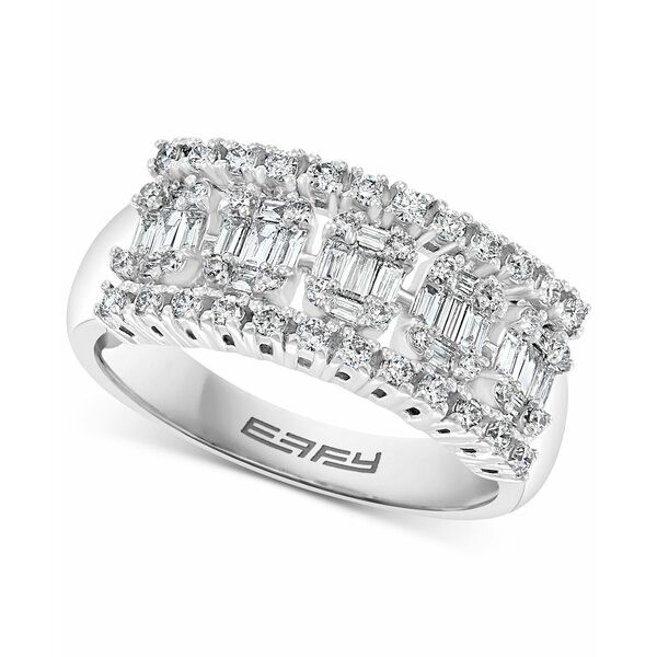 エフィー コレクション レディース リング アクセサリー EFFY® Diamond Baguette Cluster Ring (1/2 ct. t.w.) in 14k White Gold Wh