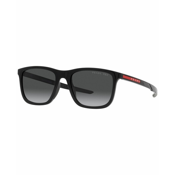 プラダ メンズ サングラス・アイウェア アクセサリー Men's Polarized Sunglasses, 54 Black