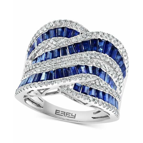 エフィー コレクション レディース リング アクセサリー EFFY® Sapphire (3-1/3 ct. t.w.) & Diamond (5/8 ct. t.w.) Swirl Statemen