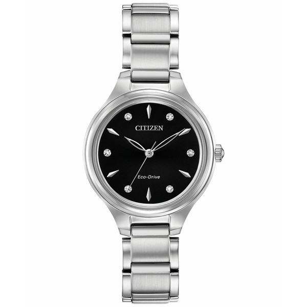 シチズン レディース 腕時計 アクセサリー Eco-Drive Women's Corso Diamond-Accent Stainless Steel Bracelet Watch 29mm No Color