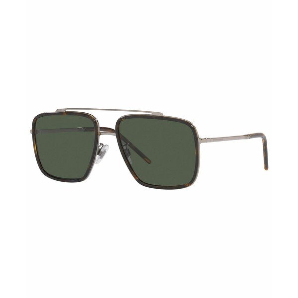 ドルチェ＆ガッバーナ メンズ サングラス・アイウェア アクセサリー Men's Polarized Sunglasses, DG2220 57 Bronze, Havana