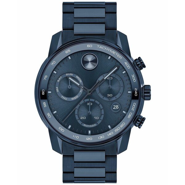 モバド メンズ 腕時計 アクセサリー Men's Bold Verso Swiss Chronograph Blue Stainless Steel Bracelet Watch 44mm Blue