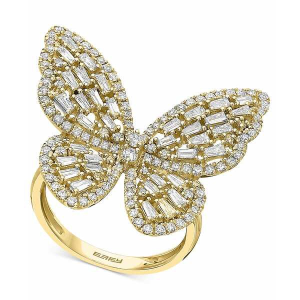 エフィー コレクション レディース リング アクセサリー EFFY® Diamond Butterfly Ring (1-3/8 ct. t.w.) in 14k White or Yellow Go