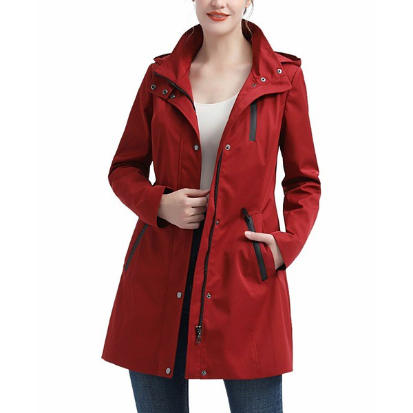 キミ アンド カイ レディース ジャケット＆ブルゾン アウター Women's Molly Water Resistant Hooded Anorak Jacket Red