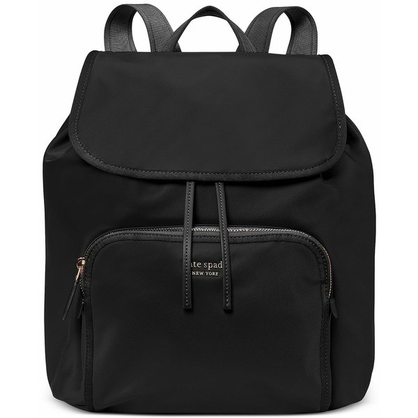 ケイト スペード レディース バックパック・リュックサック バッグ Sam The Little Better Nylon Medium Flap Backpack Black