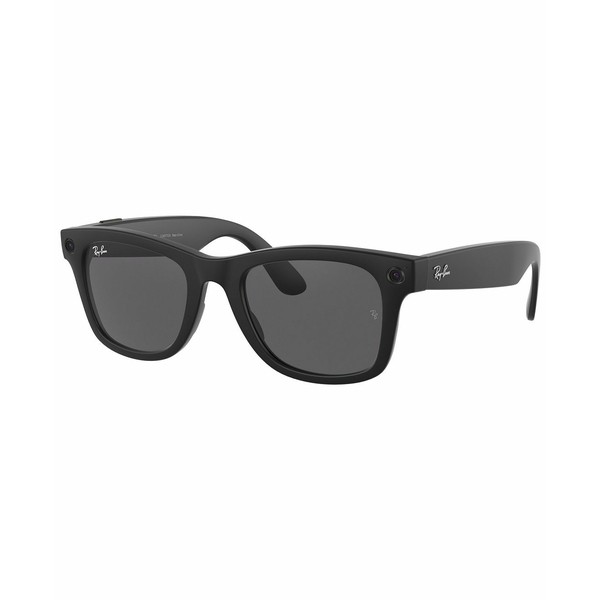 レイバン レディース サングラス＆アイウェア アクセサリー Stories Wayfarer 53 Unisex Smart Glasses Matte Black