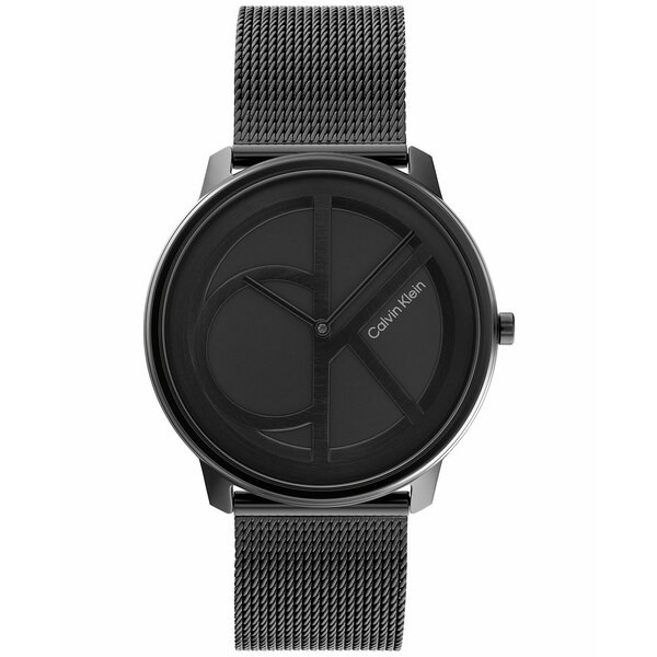 カルバンクライン レディース 腕時計 アクセサリー Black Stainless Steel Mesh Bracelet Watch 40mm Black