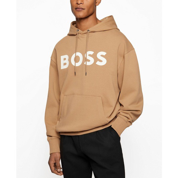 ヒューゴボス メンズ シャツ トップス Boss Men's Cotton Sweatshirt Medium Beige