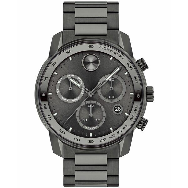 モバド メンズ 腕時計 アクセサリー Men's Swiss Chronograph Bold Verso Gunmetal Ion-Plated Steel Bracelet Watch 44mm Gunmetal