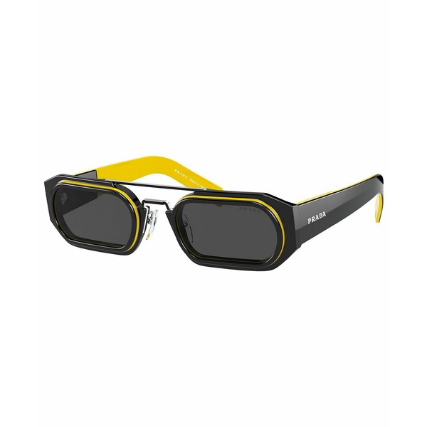 プラダ メンズ サングラス・アイウェア アクセサリー Sunglasses, PR 01WS 53 BLACK/YELLOW