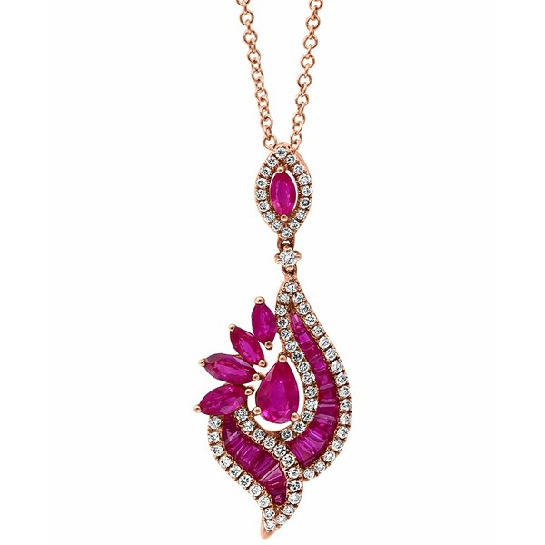 エフィー コレクション レディース ネックレス・チョーカー・ペンダントトップ アクセサリー EFFY® Ruby (2-3/8 ct. t.w.) & Diamond