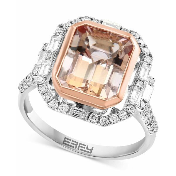 エフィー コレクション レディース リング アクセサリー EFFY® Morganite (2-1/10 ct. t.w.) & Diamond (3/8 ct. t.w.) Ring in 14k