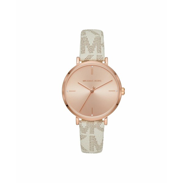 マイケルコース レディース 腕時計 アクセサリー Women's Jayne Vanilla Signature Logo Strap Watch 38mm White