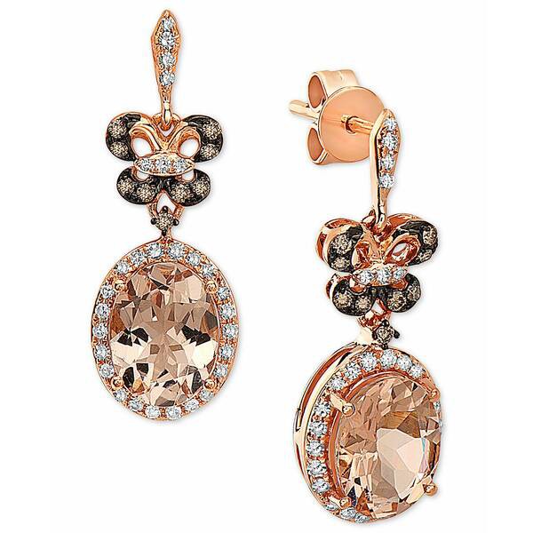 エフィー コレクション レディース ピアス＆イヤリング アクセサリー EFFY® Morganite (3-1/2 ct. t.w.) & Diamond (1/3 ct. t.w.) D