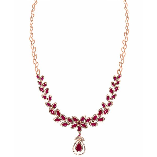 エフィー コレクション レディース ネックレス・チョーカー・ペンダントトップ アクセサリー EFFY® Ruby (9-7/8 ct. t.w.) & Diamond