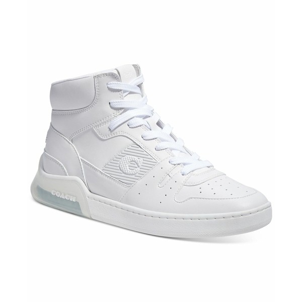 コーチ メンズ スニーカー シューズ Men's CitySole Lace-Up High-Top Sneakers Optic White