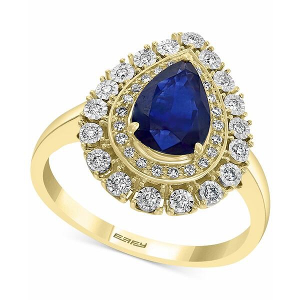 エフィー コレクション レディース リング アクセサリー EFFY® Sapphire (1-1/3 ct. t.w.) & Diamond (1/5 ct. t.w.) Ring in 14k Go