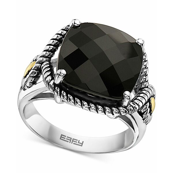 エフィー コレクション レディース リング アクセサリー EFFY® Onyx Statement Ring in Sterling Silver & 18k Gold Sterling Silver