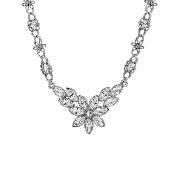 2028 レディース ネックレス・チョーカー・ペンダントトップ アクセサリー Austrian Crystal Flower Necklace Clear