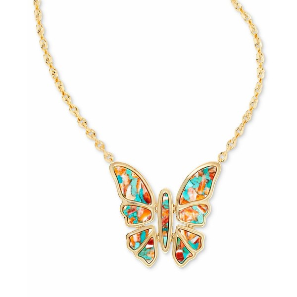 ケンドラスコット レディース ネックレス・チョーカー・ペンダントトップ アクセサリー 14k Gold-Plated Shell Butterfly Statement Neck