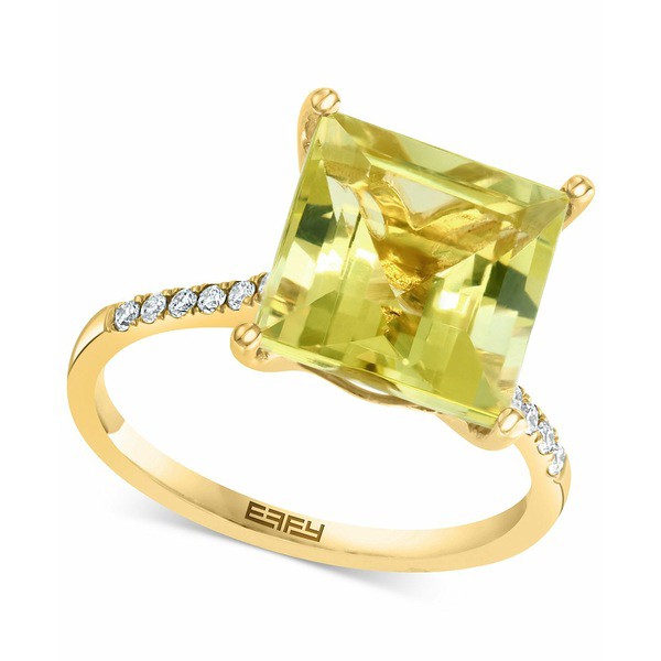 エフィー コレクション レディース リング アクセサリー EFFY® Lemon Quartz (4-1/2 ct. t.w.) & Diamond (1/8 ct. t.w.) Statement