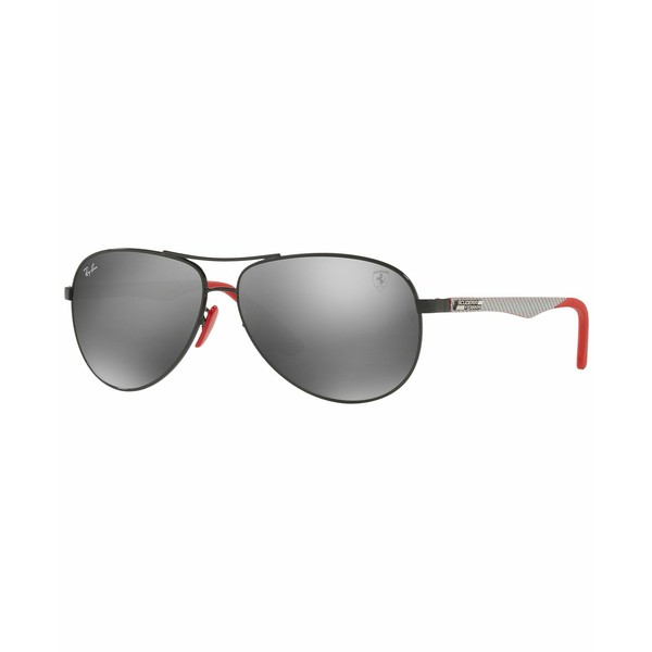 レイバン メンズ サングラス・アイウェア アクセサリー Sunglasses, RB8313M SCUDERIA FERRARI COLLECTION BLACK/GREY MIRROR