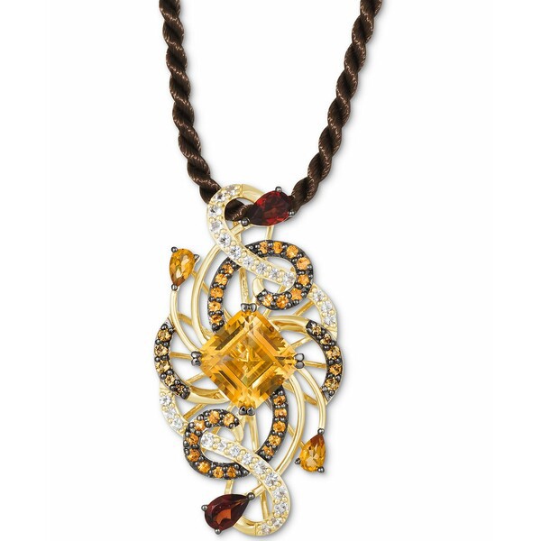 ルヴァン レディース ネックレス・チョーカー・ペンダントトップ アクセサリー Multi-Gemstone Braided Silk Cord 18" Pendant Necklace