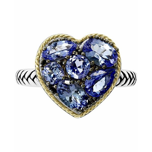 サイト販売中 エフィー コレクション レディース リング アクセサリー EFFY® Tanzanite Heart Ring (2-1/5 ct. t.w.) in Sterling Silver & 18k Go