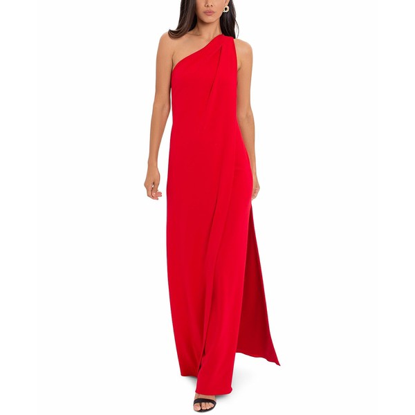 ベッツィ アンド アダム レディース ワンピース トップス One-Shoulder Gown Red