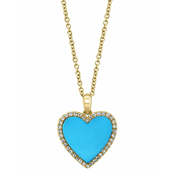 エフィー コレクション レディース ネックレス・チョーカー・ペンダントトップ アクセサリー EFFY® Turquoise & Diamond (1/8 ct. t.