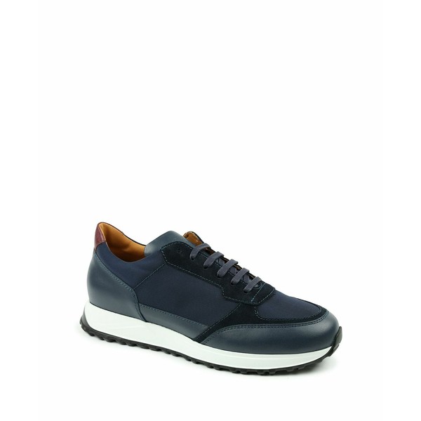 ブルーノマグリ メンズ スニーカー シューズ Men's Hoden Mix Media Sport Lace Up Sneakers Navy, Navy Nylon