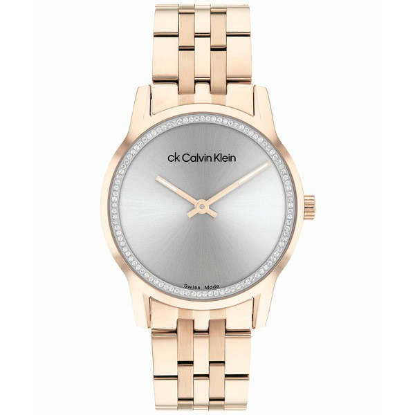 カルバンクライン レディース ワンピース トップス Women's Swiss Dressed Carnation Gold-Tone Stainless Steel Bracelet Watch 32mm Ca