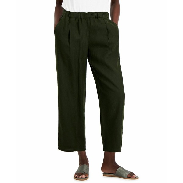 エイリーンフィッシャー レディース カジュアルパンツ ボトムス Women's Organic Linen Ankle Pants Seaweed