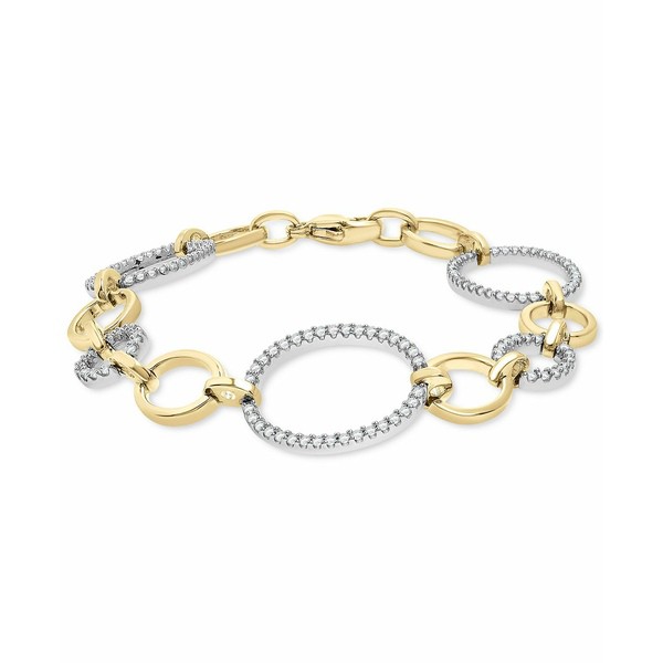 ラップド イン ラブ レディース ブレスレット・バングル・アンクレット アクセサリー Diamond Oval Link Bracelet (1 ct. t.w.) in 14k G