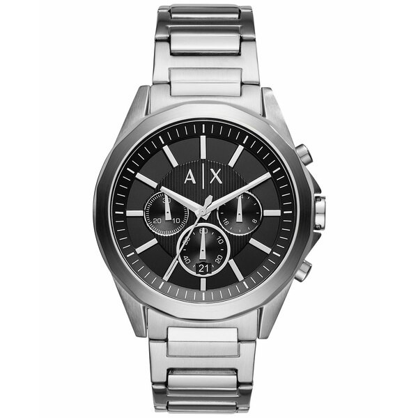 アルマーニ メンズ 腕時計 アクセサリー Men's Chronograph Stainless Steel Bracelet Watch AX2600 Silver