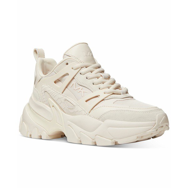 マイケルコース レディース スニーカー シューズ Women's Nick Trainer Running Sneakers Light Cream