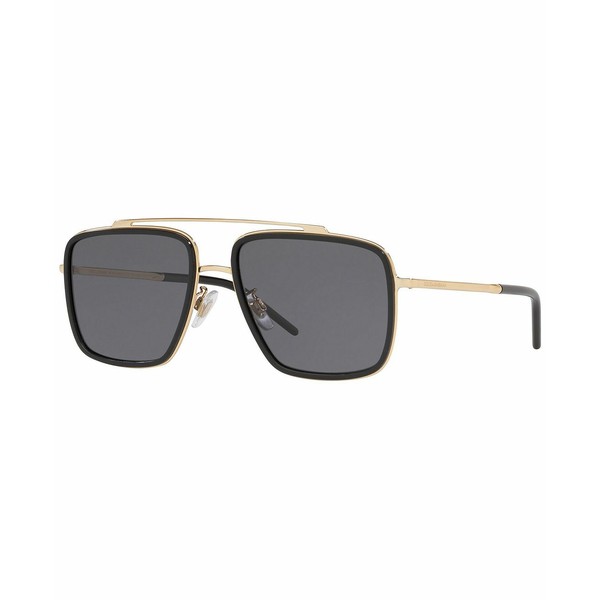 ドルチェ＆ガッバーナ メンズ サングラス・アイウェア アクセサリー Polarized Sunglasses, DG2220 57 GOLD/BLACK/POLAR GREY