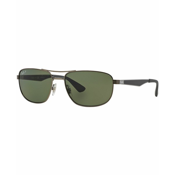 レイバン メンズ サングラス・アイウェア アクセサリー Polarized Sunglasses , RB3528 Gunmetal Matte/Green Polarized