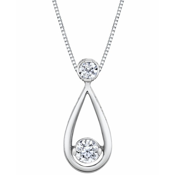 セイレーン レディース ネックレス・チョーカー・ペンダントトップ アクセサリー Diamond Open Teardrop 18" Pendant Necklace (1/3 ct.