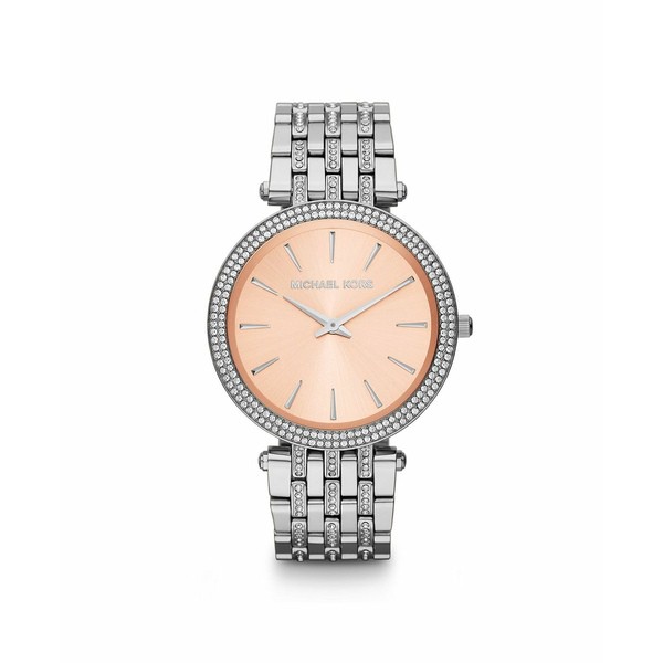 マイケルコース レディース 腕時計 アクセサリー Women's Darci Three-Hand Silver-Tone Stainless Steel Bracelet Watch 39mm Silver-To