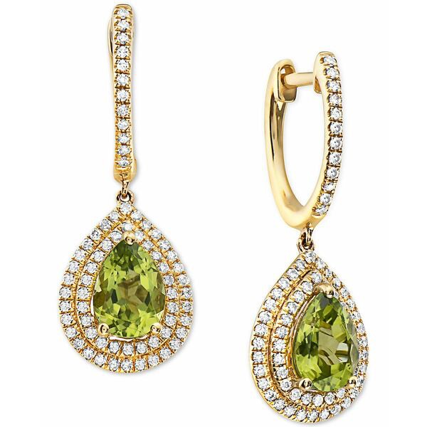 エフィー コレクション レディース ピアス＆イヤリング アクセサリー EFFY® Peridot (1-1/2 ct. t.w.) & Diamond (3/8 ct. t.w.) Dro