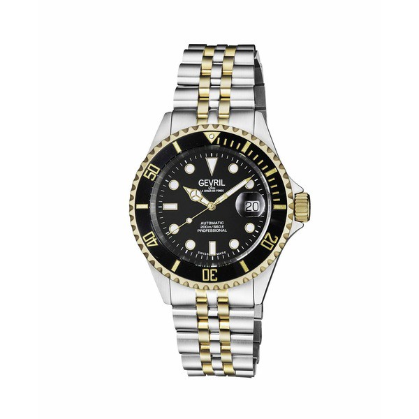 ジェビル メンズ 腕時計 アクセサリー Men's Wall Street Two-Tone Stainless Steel and Ion Plating Swiss Automatic Bracelet Watch 43